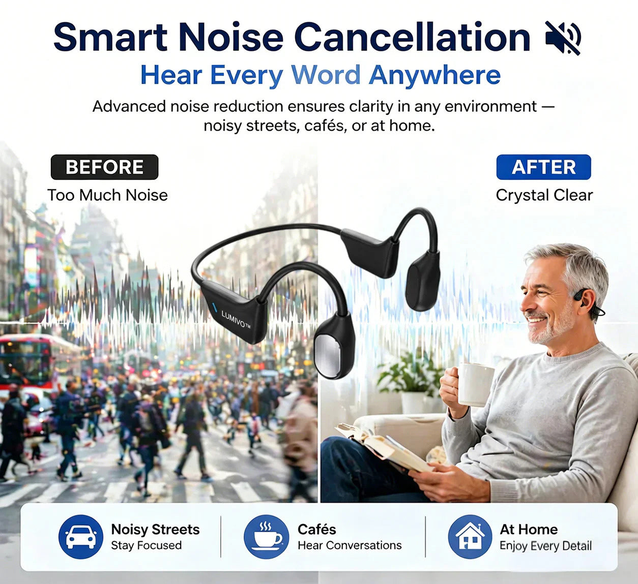 🌎Ends Today: 70% OFF!⏰👂Revitalize your ears again💖 💥 LIMITED TIME OFFER!🔥Bone Conduction Smart Hearing Aid Bluetooth Earphones