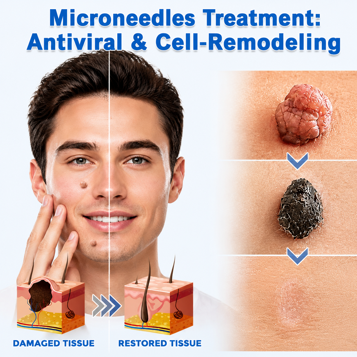 ✨LUMIVO™2-in-1 Microneedle & Hydrocolloid Patch🍀| Removes Raised Moles, Acne, Flat Warts & Skin Tags | Helps Improve Wrinkles, Scars & Blemishes | Invisible Patches for Face & Body