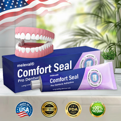 🔥 LIMITED SPECIAL OFFER 🔥 meleval® Comfort Seal Pro Denture Adhesive🦷💜FDA Certified (Clinically Proven 96-   Hour Lock Hold for   Secure, Comfortable &   Zinc-Free Denture Fit)
