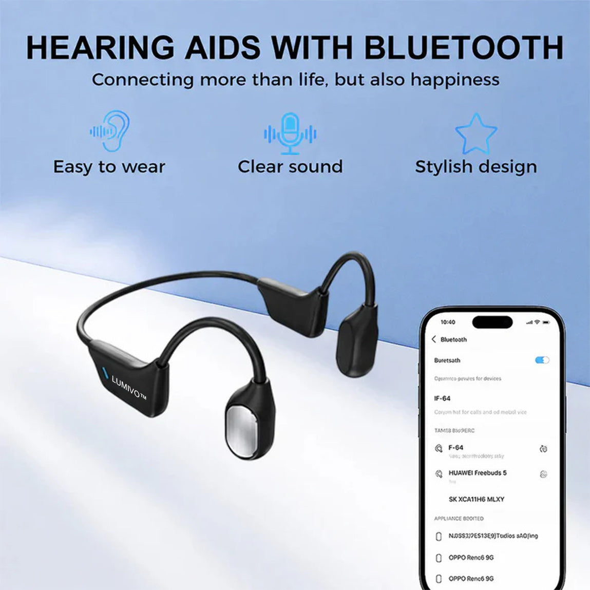 🌎Ends Today: 70% OFF!⏰👂Revitalize your ears again💖 💥 LIMITED TIME OFFER!🔥Bone Conduction Smart Hearing Aid Bluetooth Earphones