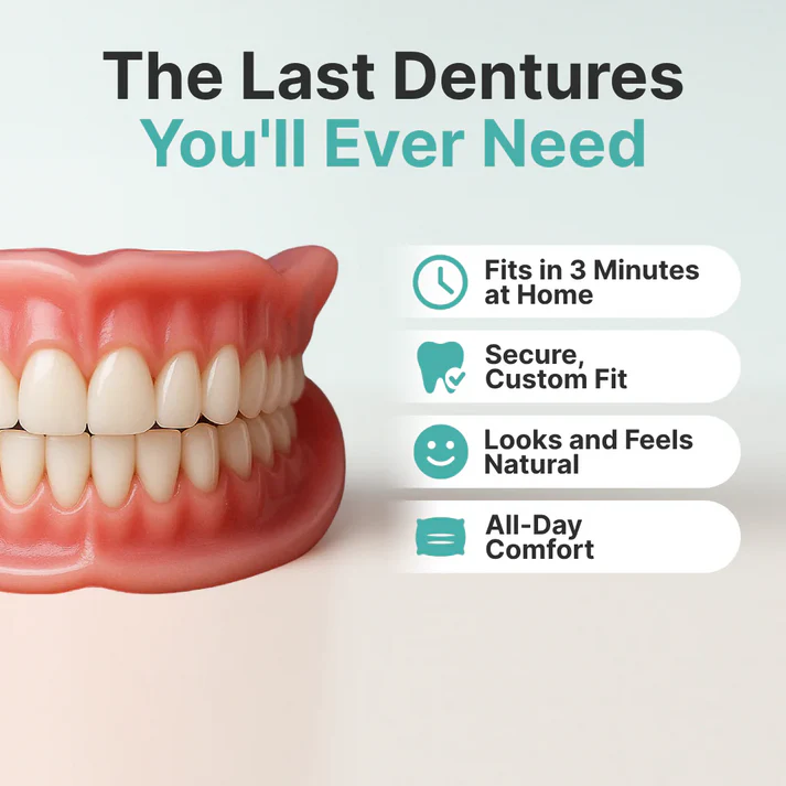 🎁🌎Ends Today: 70% OFF! ⏰meleval® Medical Full Denture with Strong Suctiond🦷Obtain American Dental Association (ADA) Certification