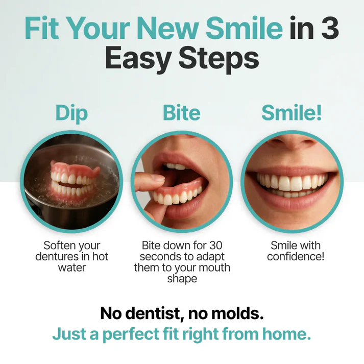 🎁🌎Ends Today: 70% OFF! ⏰meleval® Medical Full Denture with Strong Suctiond🦷Obtain American Dental Association (ADA) Certification