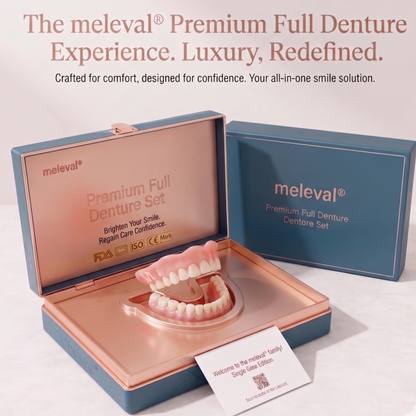 🎁🌎Ends Today: 70% OFF! ⏰meleval® Medical Full Denture with Strong Suctiond🦷Obtain American Dental Association (ADA) Certification